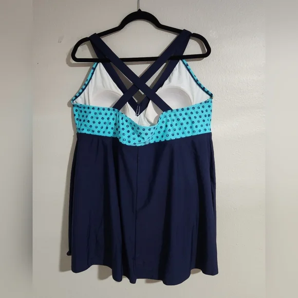 SHORE CLUB SIZE 22 WOMEN'S BLUE SWIM - Picture 2 of 9